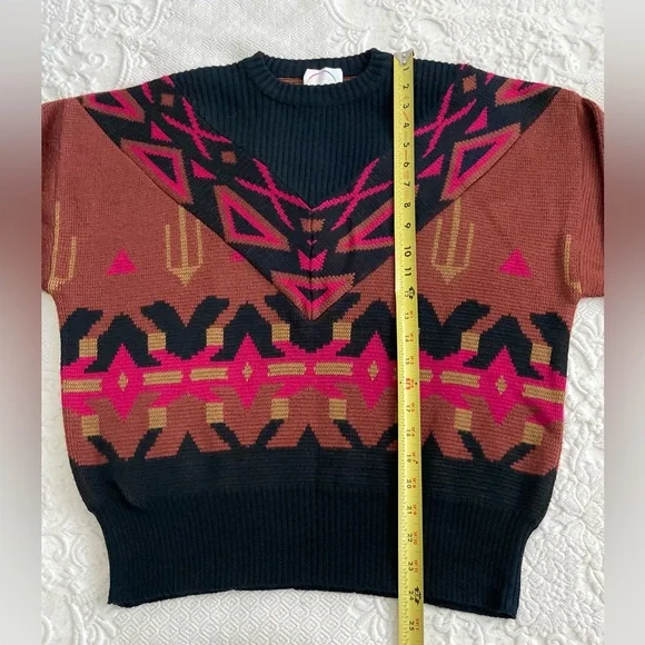 Bogner Vintage 80s Jacquard Knit Ski Sweater Desert Cactus Design Wool Sweater - Picture 14 of 14